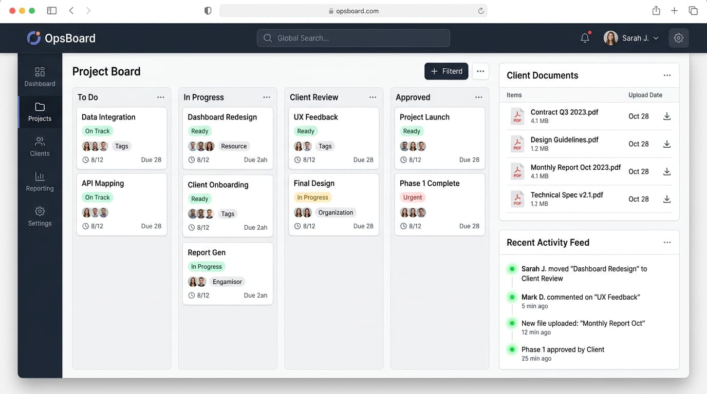 OpsBoard — Operations & Client Portal